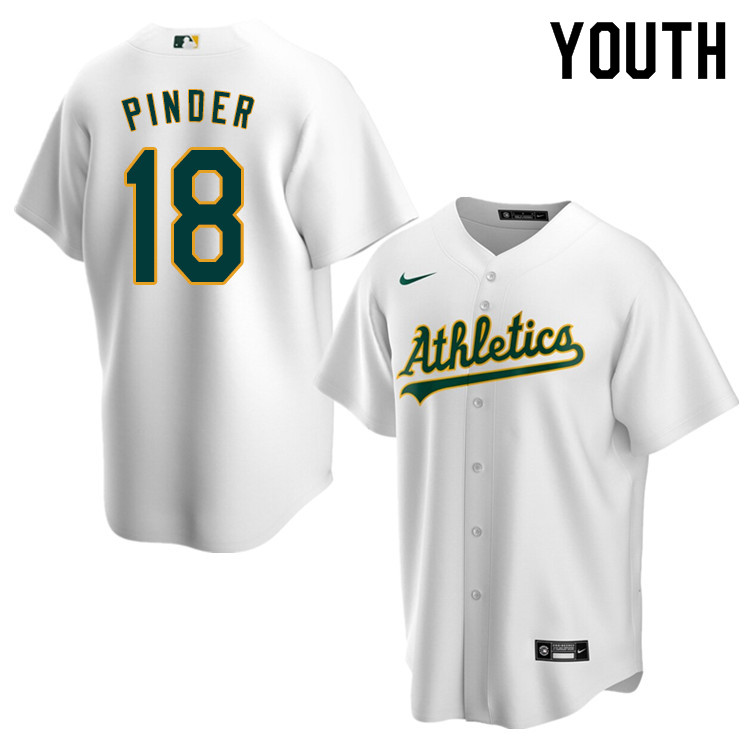 Nike Youth #18 Chad Pinder Oakland Athletics Baseball Jerseys Sale-White